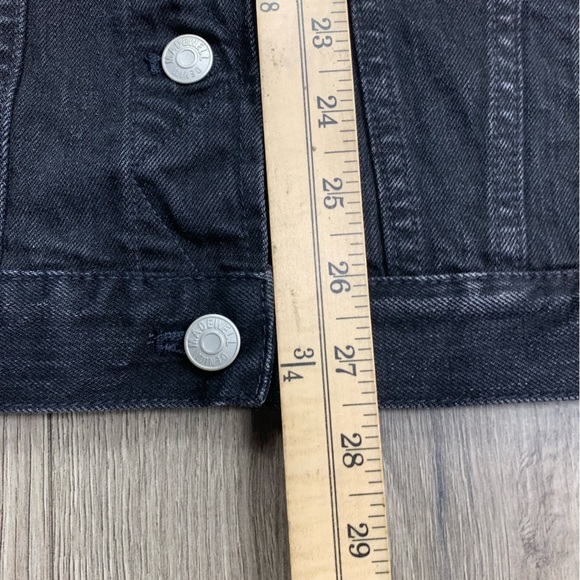 Madewell The Oversized Denim Jean Button Up Jacket Collared Black Size‎ XS G7501 - Picture 3 of 16